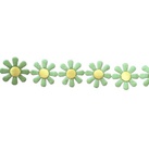 Aplikacja w taśmie jasne zielone kwiaty szer. 3cm (2)