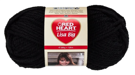 Czarna włóczka gruba na zimę Red Heart Lisa Big