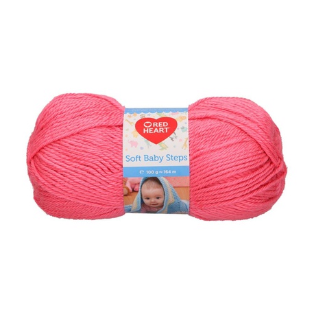 Włóczka dla dzieci na druty i szydełko - Soft Baby Steps różowy