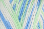 Melanżowa włóczka dla dzieci Soft baby steps w kolorze niebieski, zielonym i białym