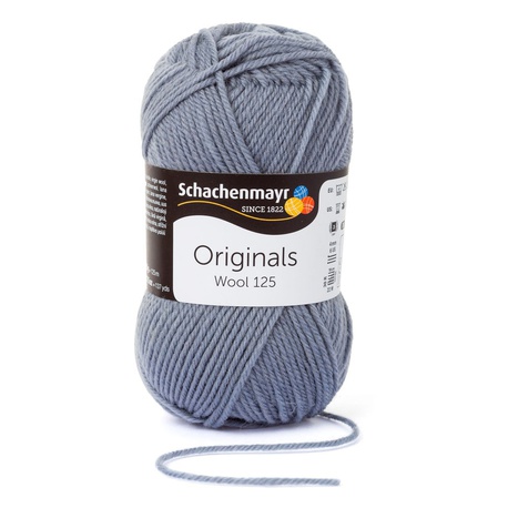 Szara włóczka Schachenmayr Wool 125
