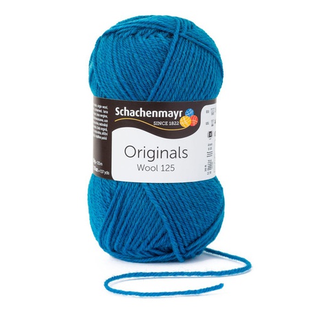 Niebieska wełna Wool 125 od marki Schachenmayr