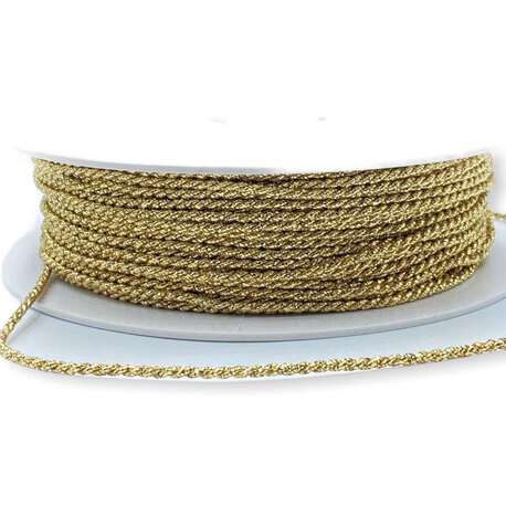 Złoty sznurek ozdobny metalizowany 2mm
