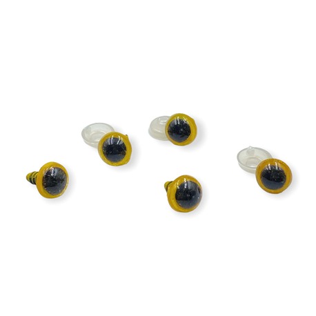 Bezpieczne oczy plastikowe do amigurumi w kolorze żółtym