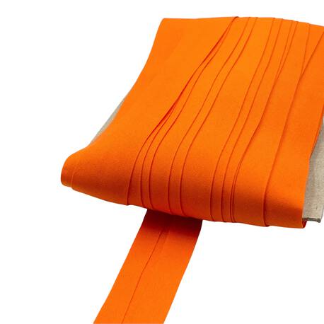 Lamówka do obszywania odzieży bawełniana kolor pomarańczowy