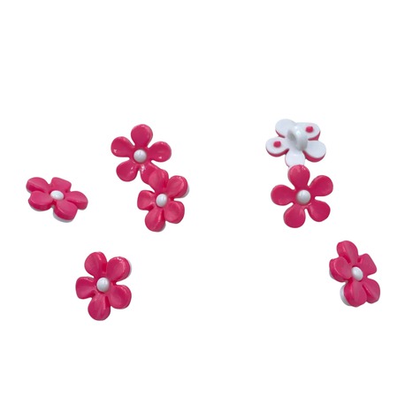 Różowe guziki w kształcie kwiatka