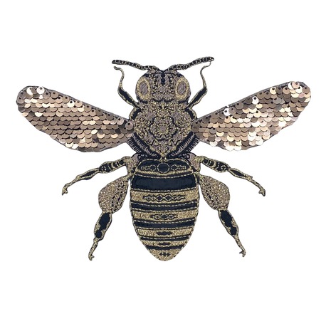Naszywka termoprzylepna cekinowa pszczoła