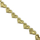 Tasiemka metalizowana w serca kolor złoty