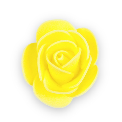 Kwiatki dekoracyjne żółte wykonane z pianki to piękna ozdoba.