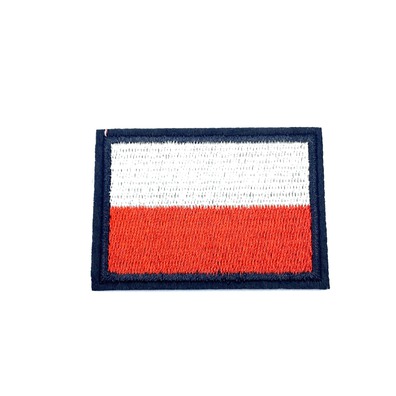 Aplikacja narodowa - naprasowanka na ubranie we wzorze flagi Polski.