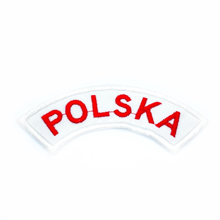 Aplikacja biało-czerwona Polska do naprasowania na odzież.