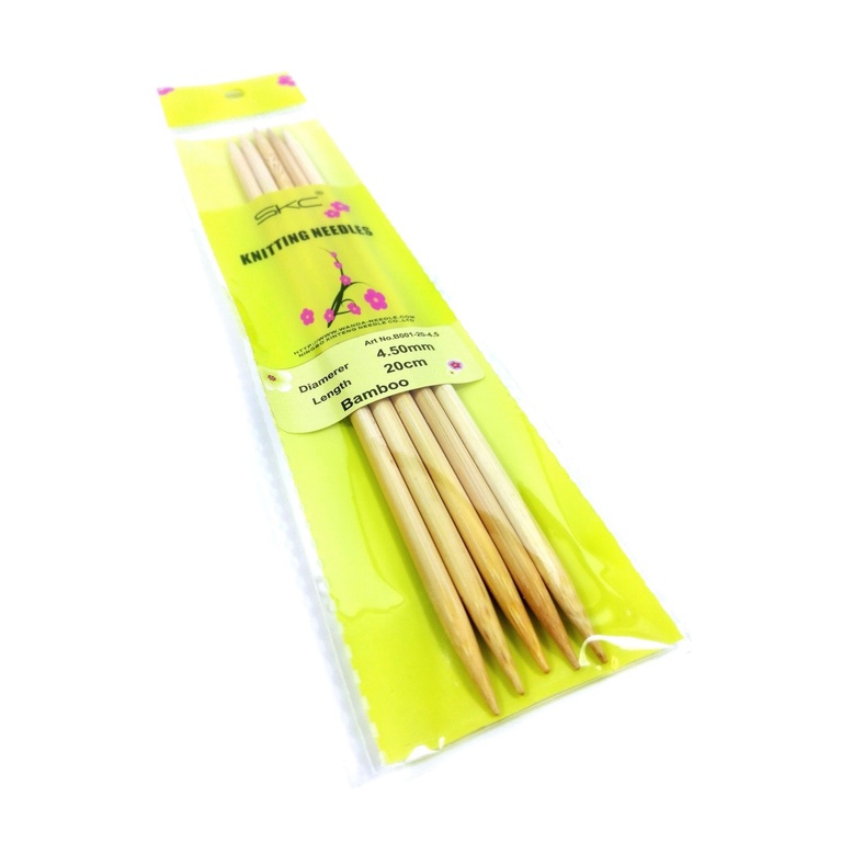 Bambusowe druty w zestawie do skarpet 4,5mm