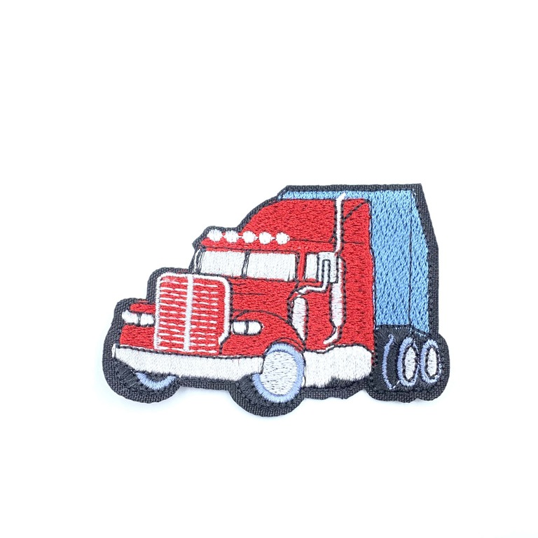 Naszywka dla chłopca czerwona ciężarówka termoprzylepna