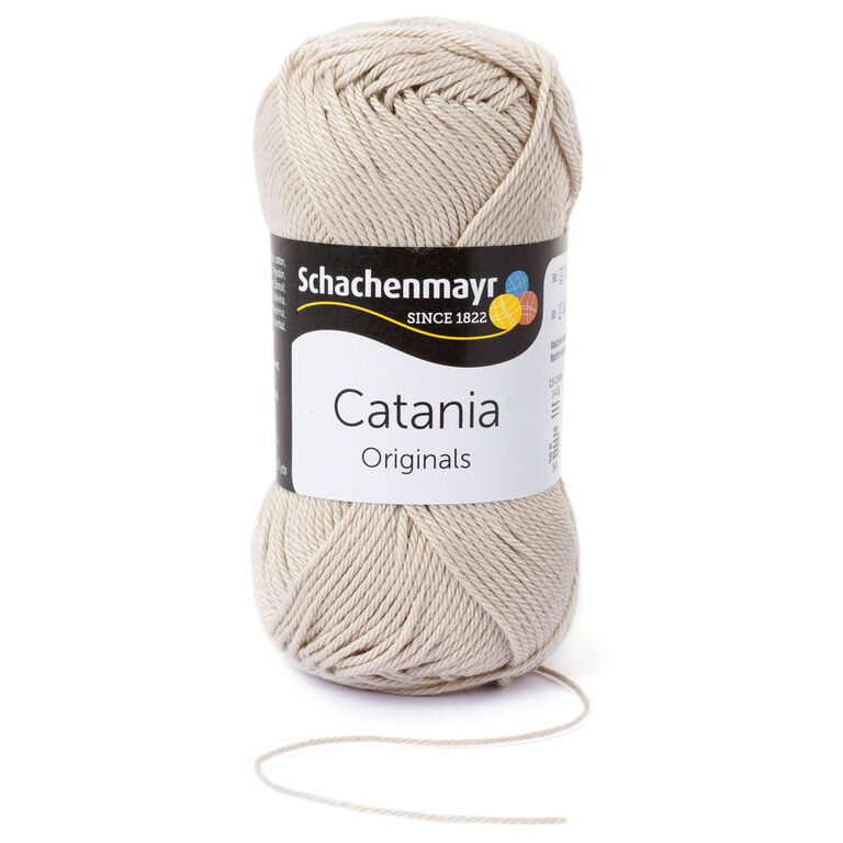 Włóczka z bawełny merceryzowanej Catania na druty i szydełko - kolor lniany.
