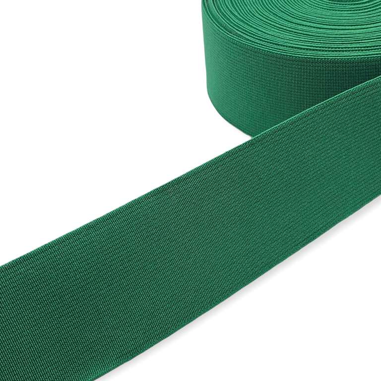 Guma tkana odzieżowa w kolorze zielonym do pasków i toreb.