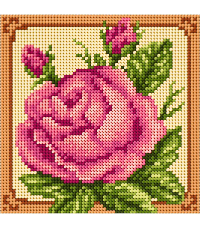 Kanwa do haftowania Ariadna różowy kwiat