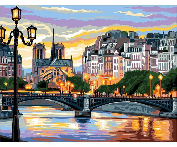 Kanwa z nadrukiem z krajobrazem marki Royal Paris