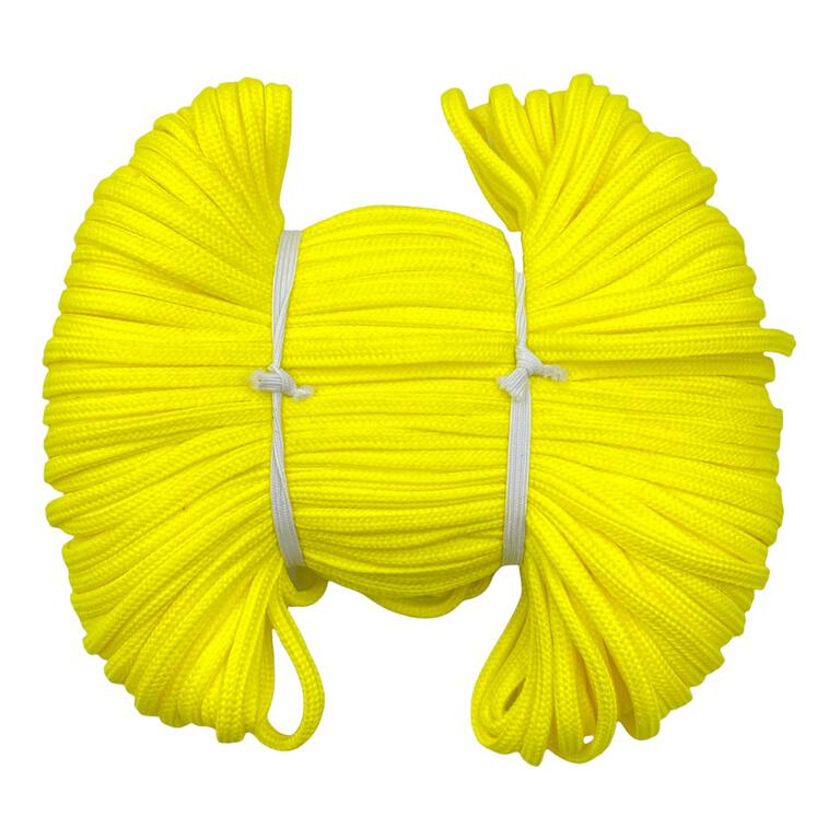 Żółty sznurek poliestrowy bez rdzenia 5mm