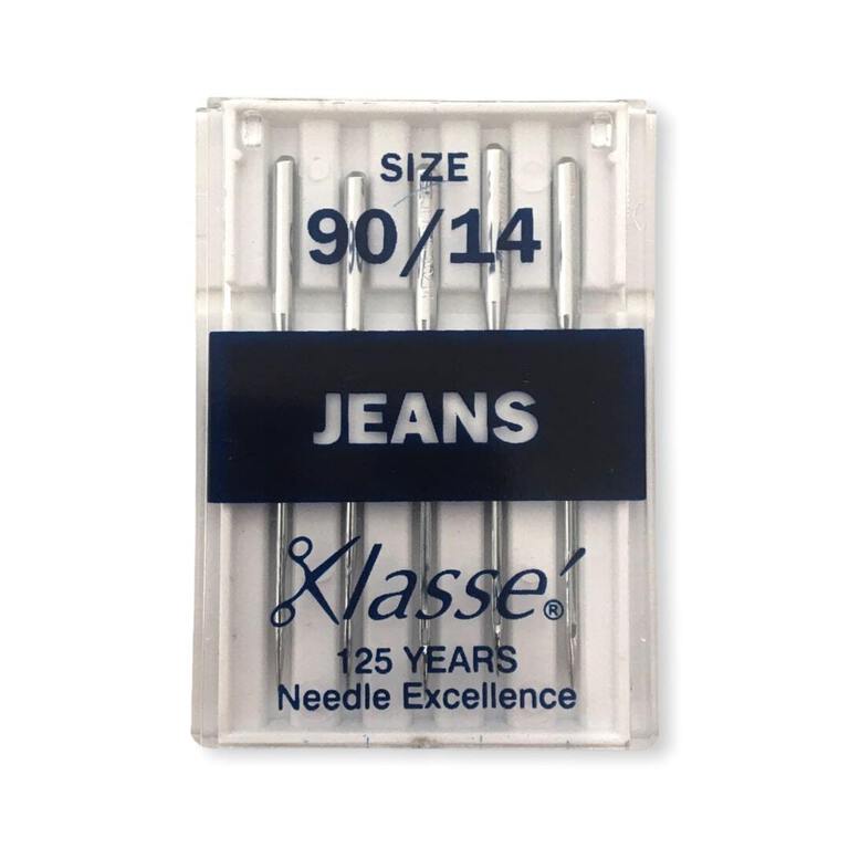 Igły półpłaskie, maszynowe do jeansu i cięższych tkanin - rozmiar igieł 90