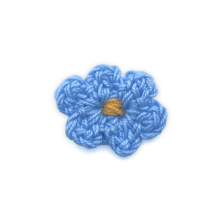 Kwiatki do naszycia bawełniane niebieskie