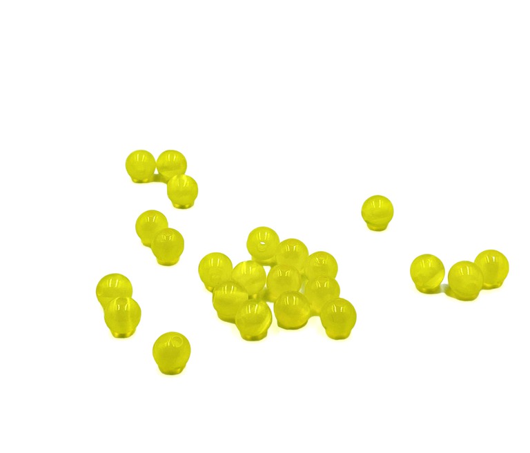 Koraliki w kolorze żółtym z plastiku