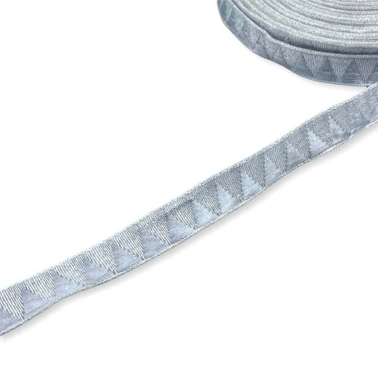 Tasiemka metalizowana kolor srebrny 15mm
