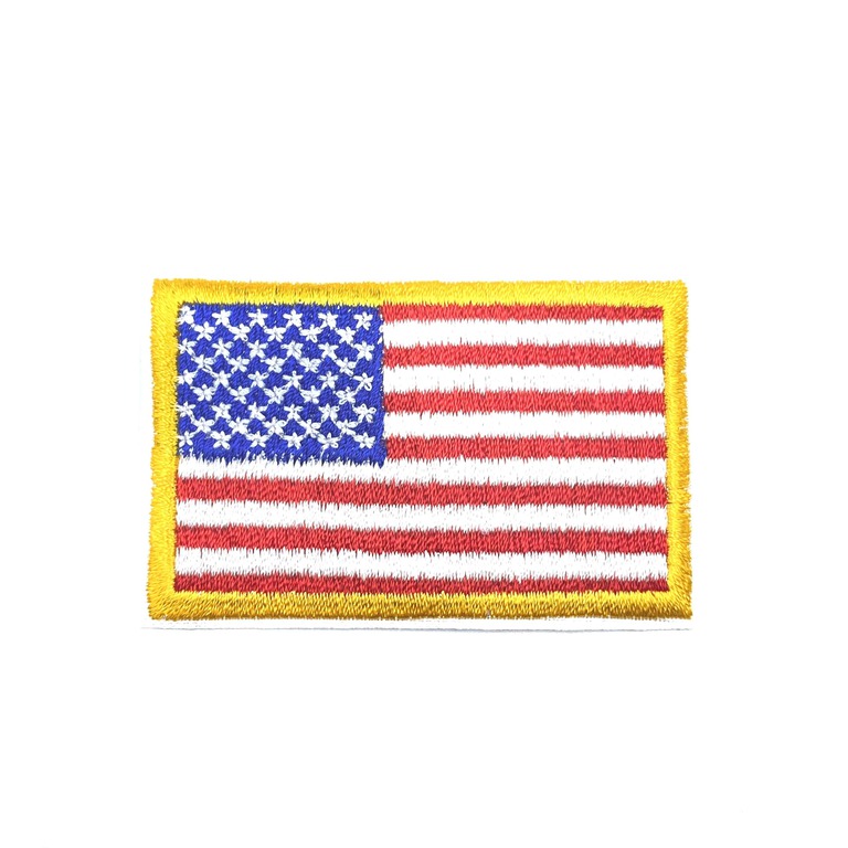 Naszywka termoprzylepna - flaga USA. Aplikacja narodowa do naprasowania na odzież.