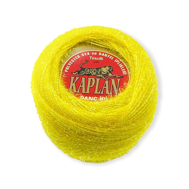 Żółty kordonek metalizowany do robótek Kaplan