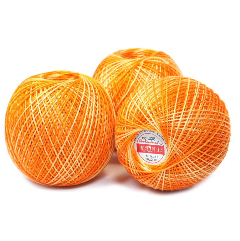 Kordonek Kaja 15 cieniowana kolor pomarańczowy