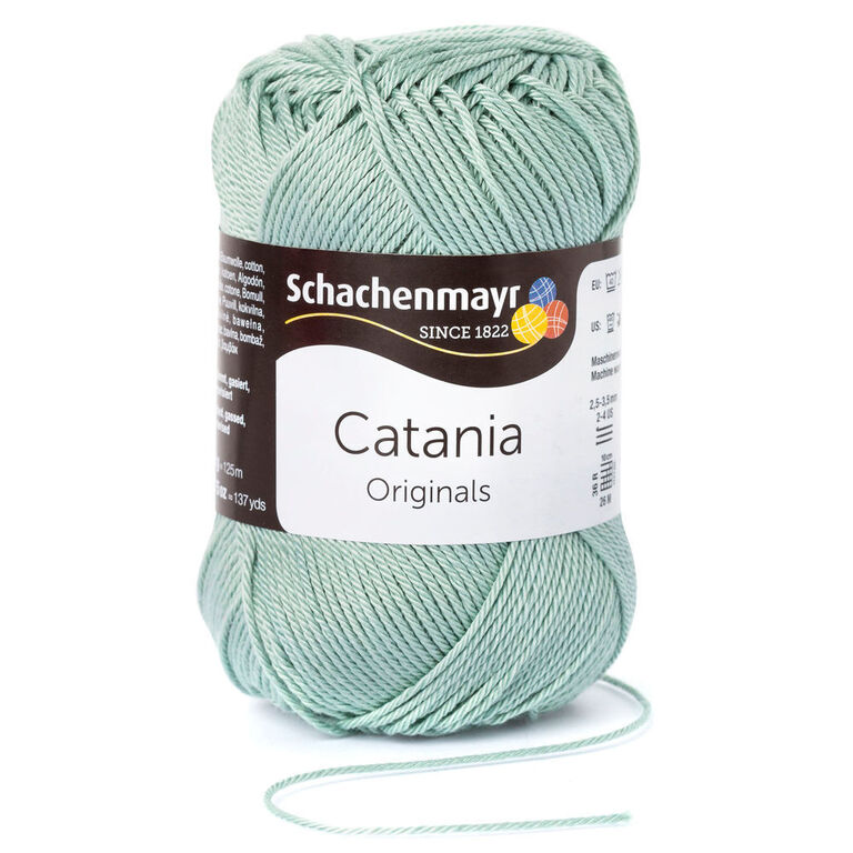 Włóczka Schachenmayr Catania wyprodukowana z bawełny wysokiej jakości, kolor pistacjowy.