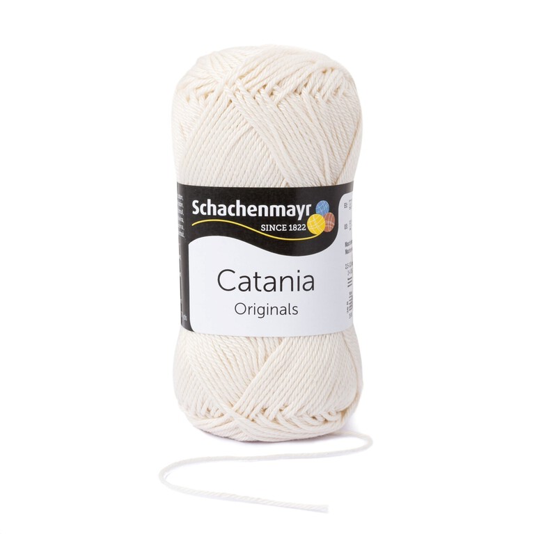 Włóczka bawełniana Catania w kolorze kremowym od marki Schachenmayr na druty i szydełko.