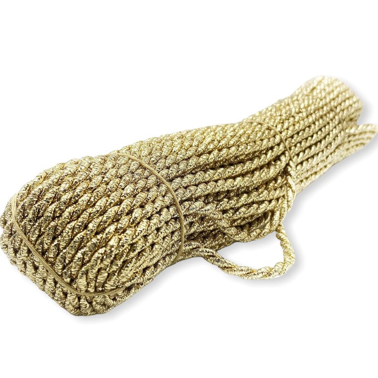 Skręcany sznur ozdobny 4mm kolor złoty