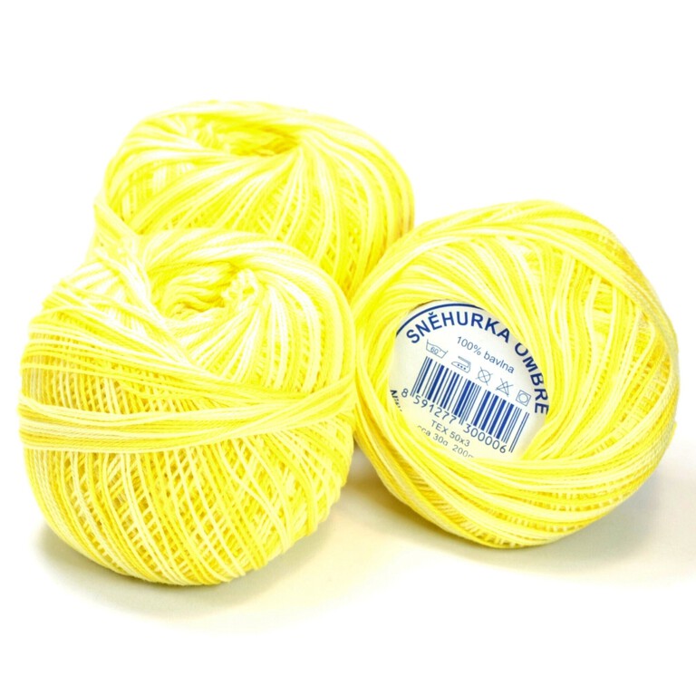 Żółty kordonek cieniowany Snehurka 30g