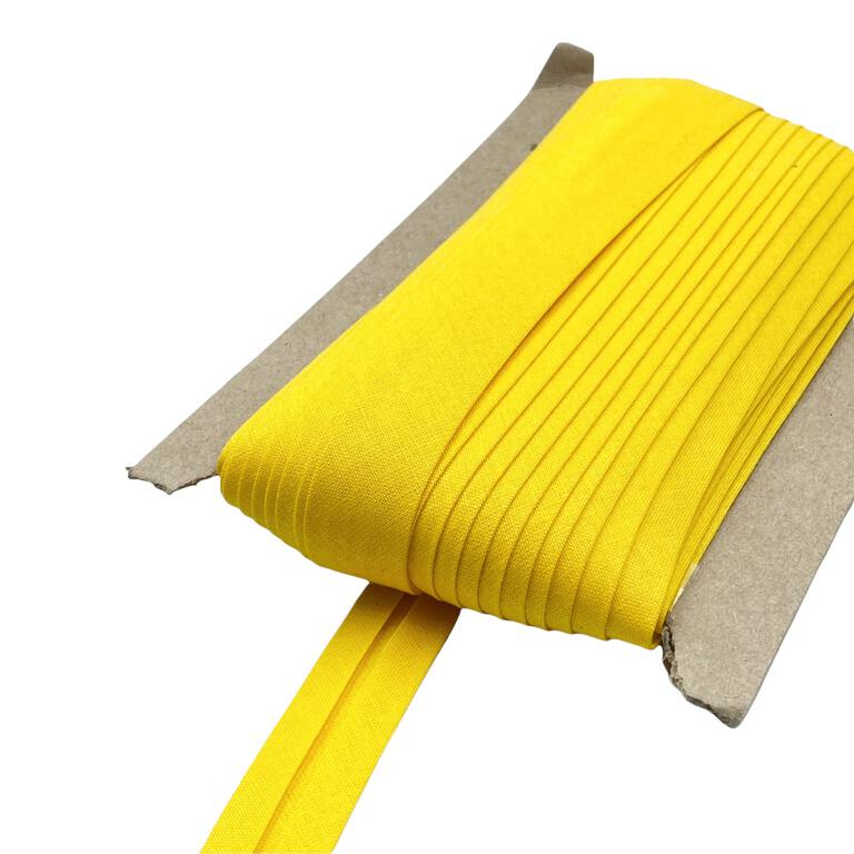 Lamówka bawełniana zaprasowana w kolorze żółtym