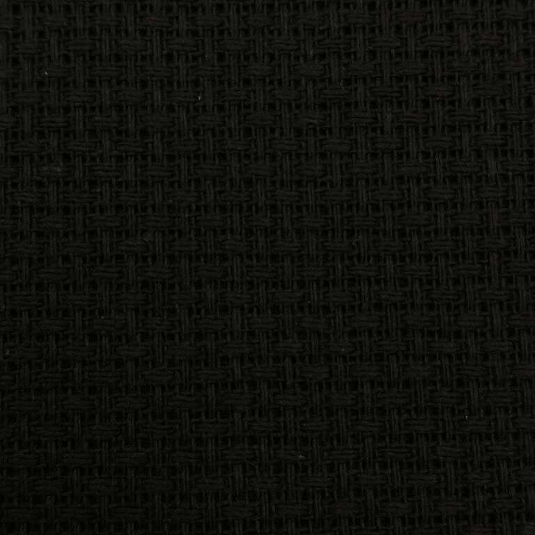 Miękka kanwa aida do haftowania muliną i wełną - kolor czarny.