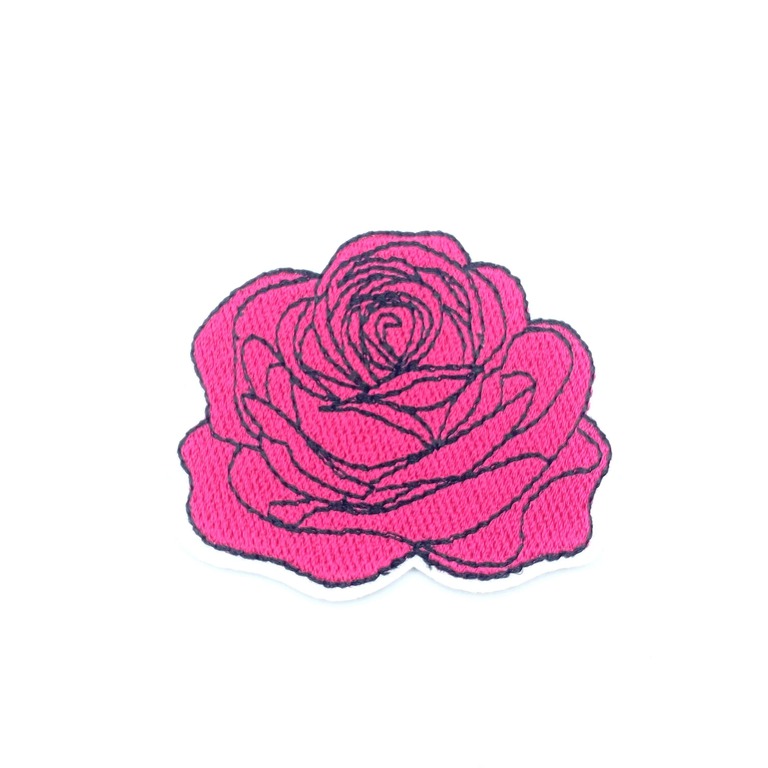 Aplikacja do naprasowania różowa róża.