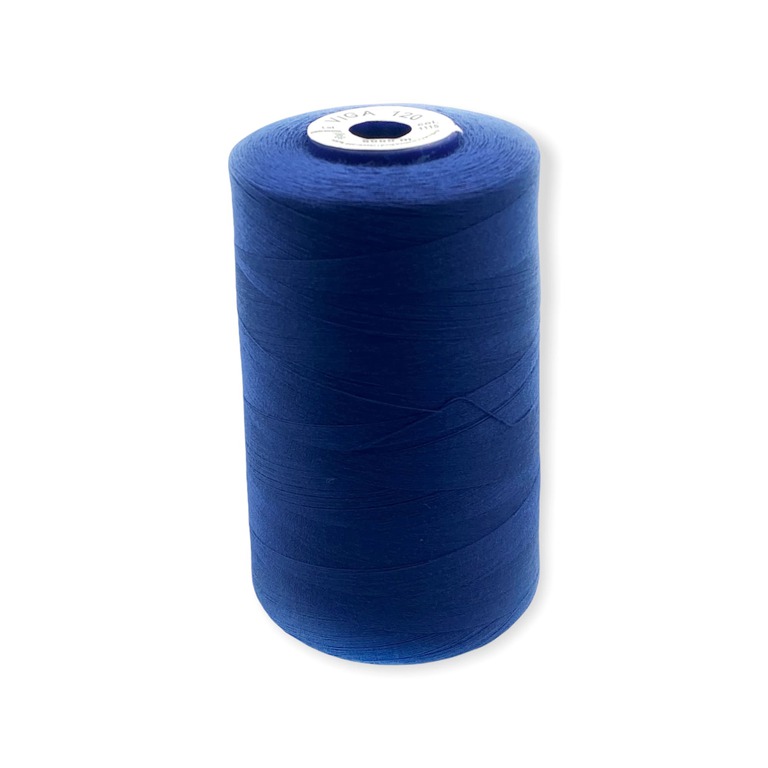 Nici overlockove Viga 120 marki Ariadna. Doskonałe nici odzieżowe do szycia w kolorze ciemnym- niebieskim.