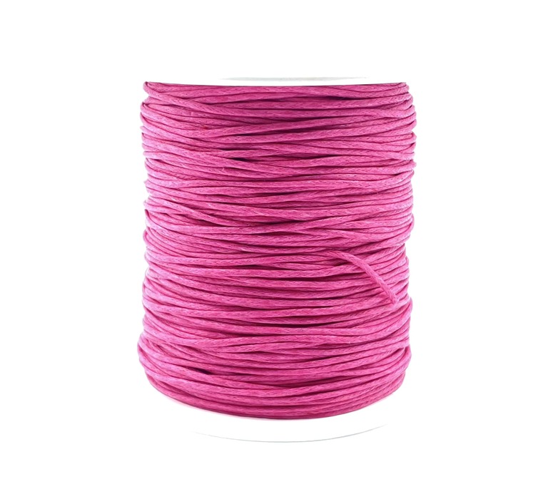 Woskowany sznurek jubilerski na bransoletki i do makramy w kolorze różowym.
