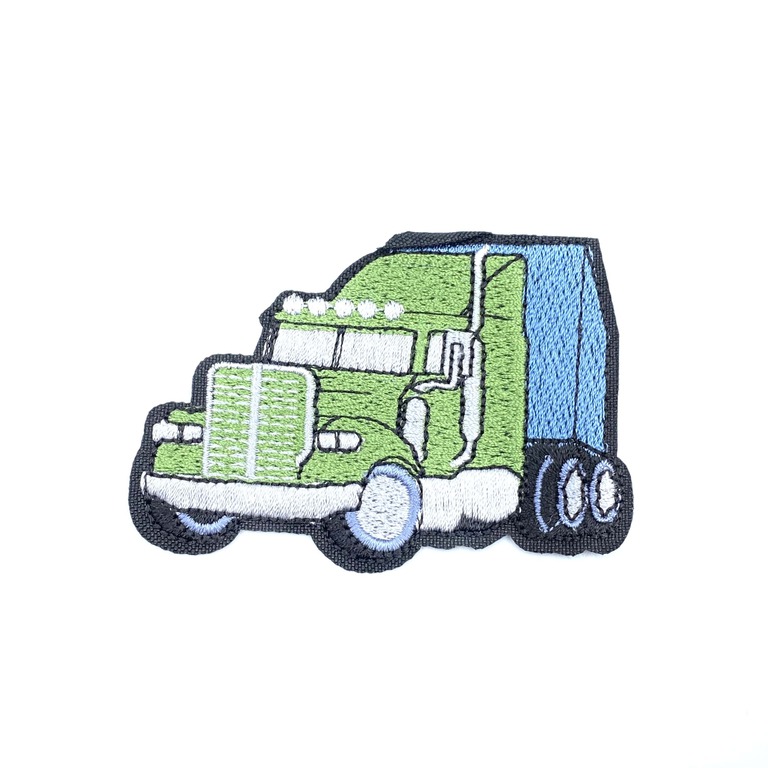 Naszywka dla chłopca zielona ciężarówka termoprzylepna