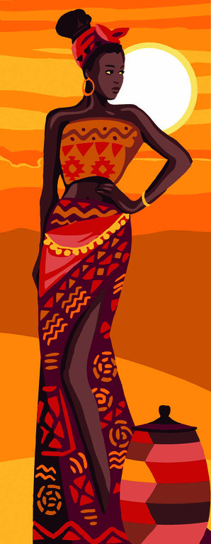Kanwa - obrazek do haftu przedstawiający kobietę pod tytułem 