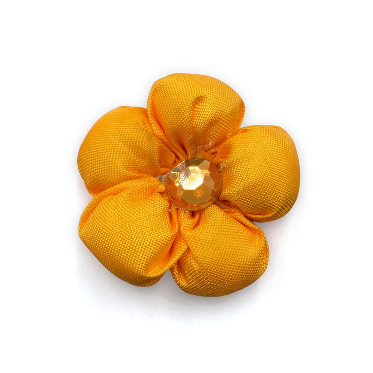 ozdobny kwiat pomarańczowy do naszycia