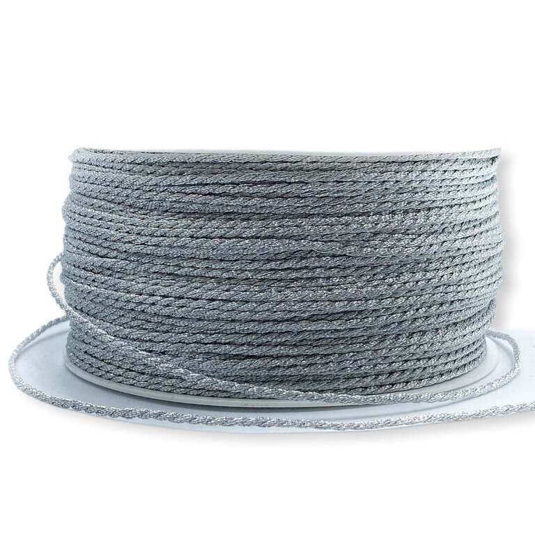 Metalizowany sznurek ozdobny kolor ciemny srebrny 1,5mm