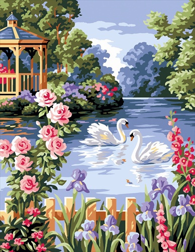 Kanwa z obrazkiem o tematyce pejzaży i krajobrazów pod tytułem 